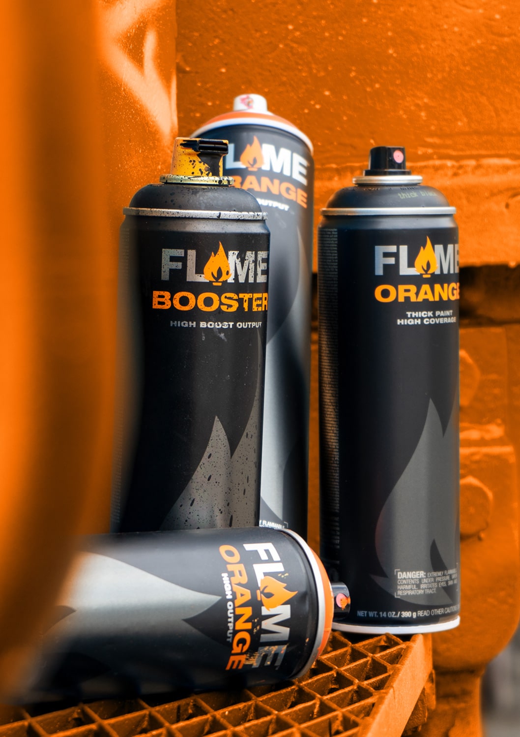 Flame Orange 400ml – High-Coverage Graffiti Spray Paint
