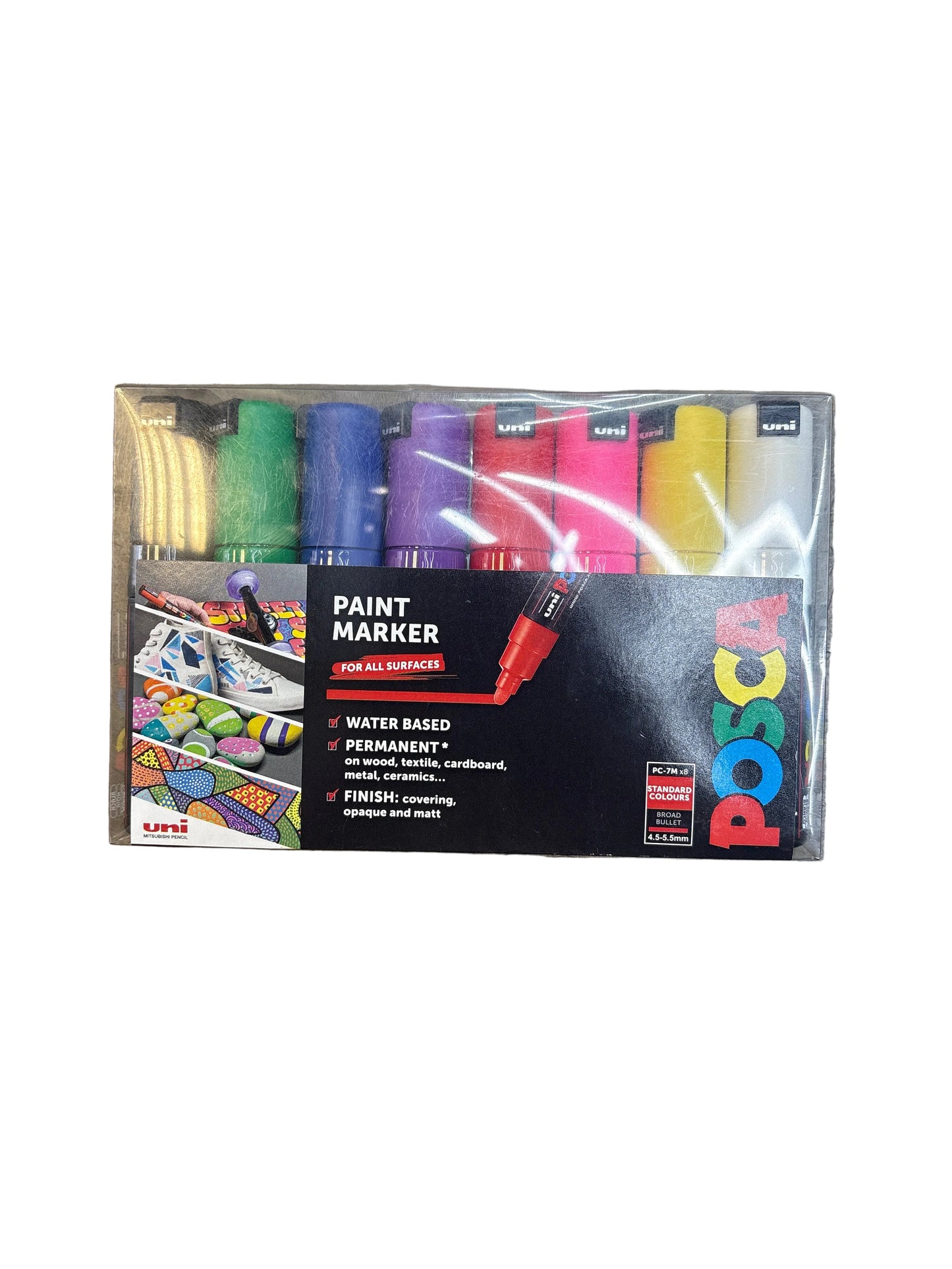 Posca PC-8K Paint Marker Set – Standard Colours (8 Pack)