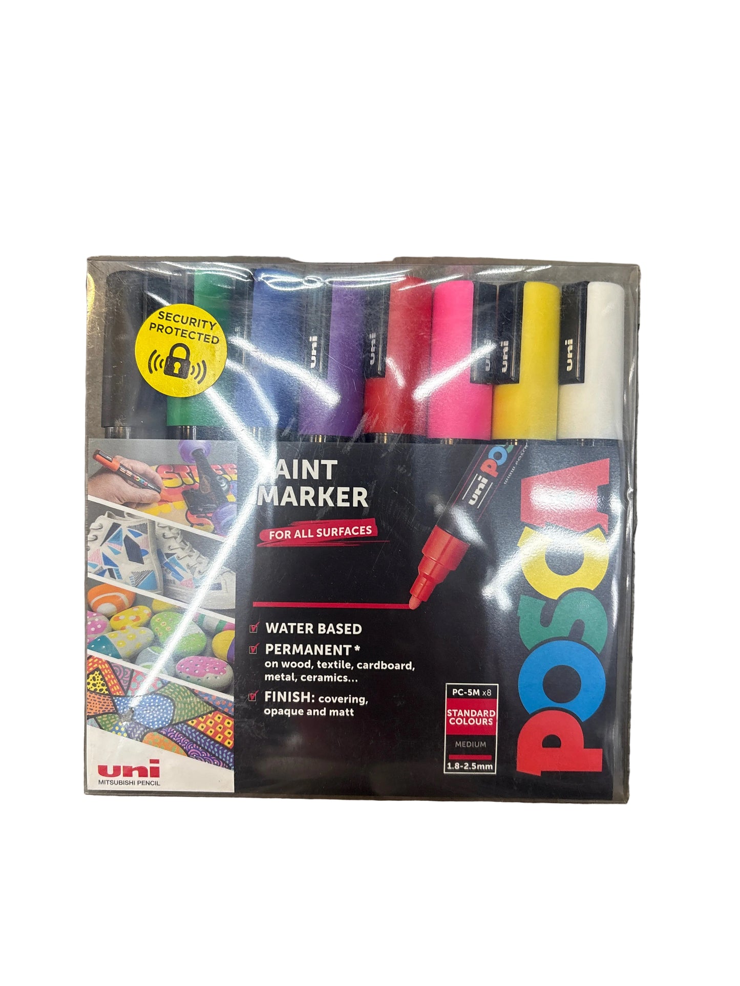 Posca PC-5M Paint Marker Set – Standard Colours (8 Pack)