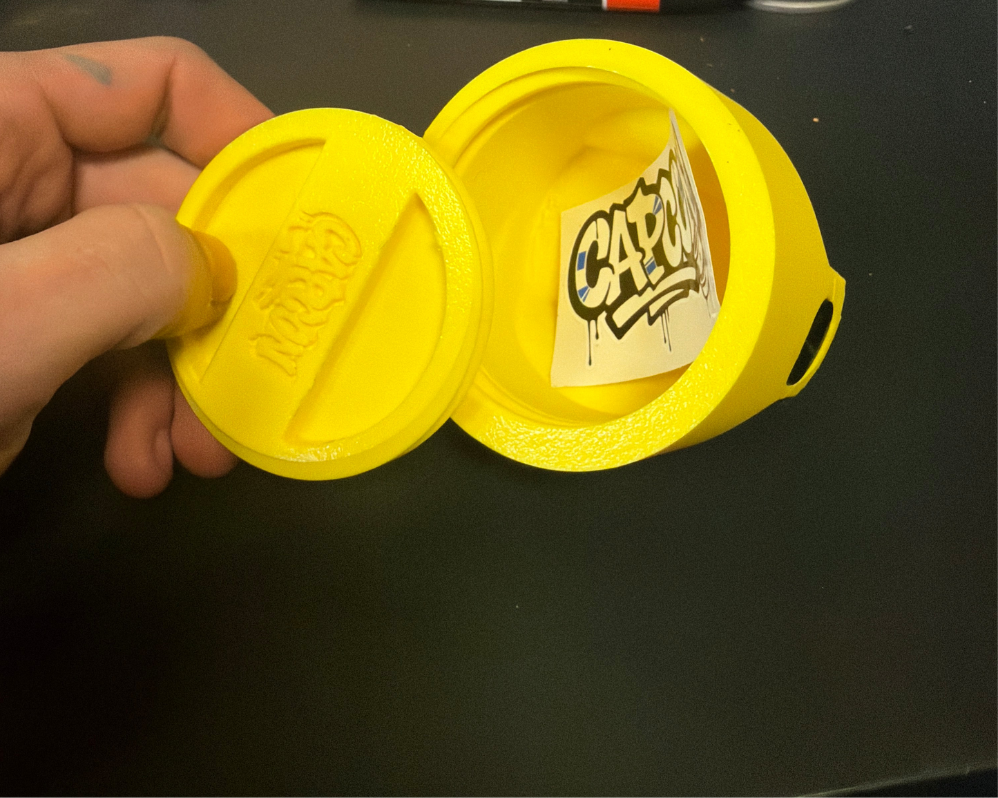 Capcon Yellow Skinny Stash Cap (Large) – Hidden Storage Spray Can