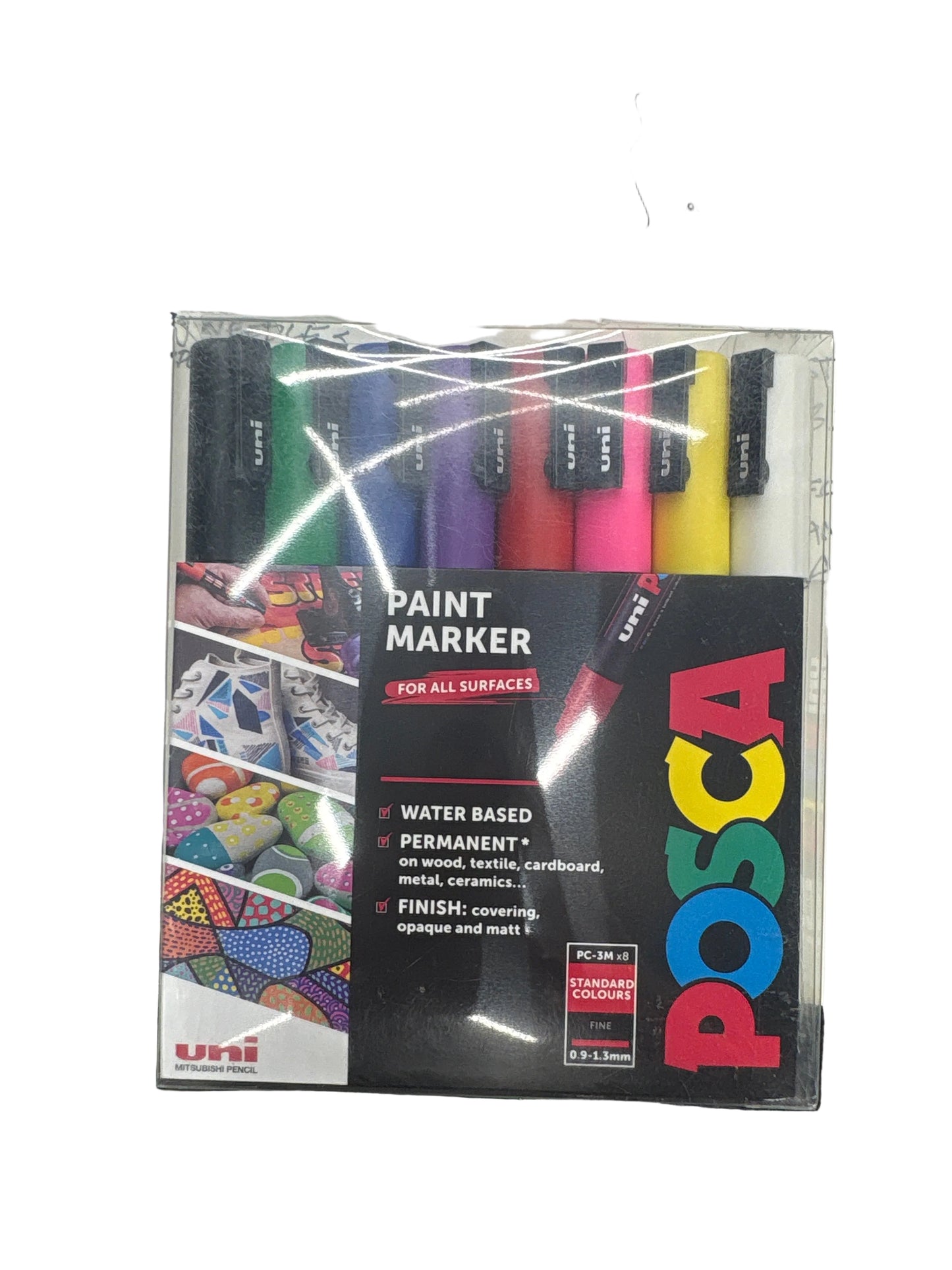 Posca PC-3M Paint Marker Set – Standard Colours (8 Pack)