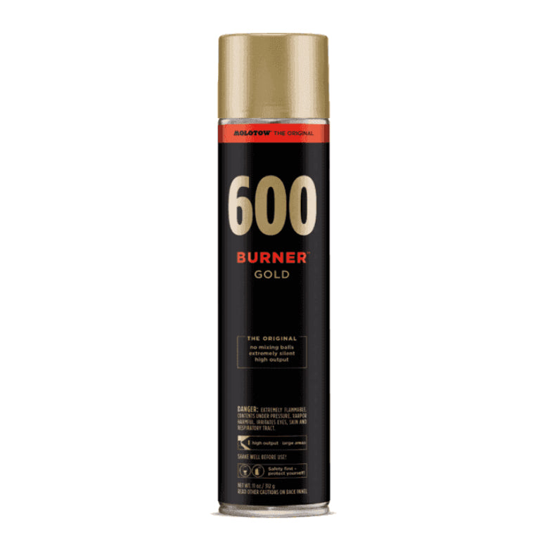 Molotow Burner Gold 600ml - High-Pressure Gold Spray Paint