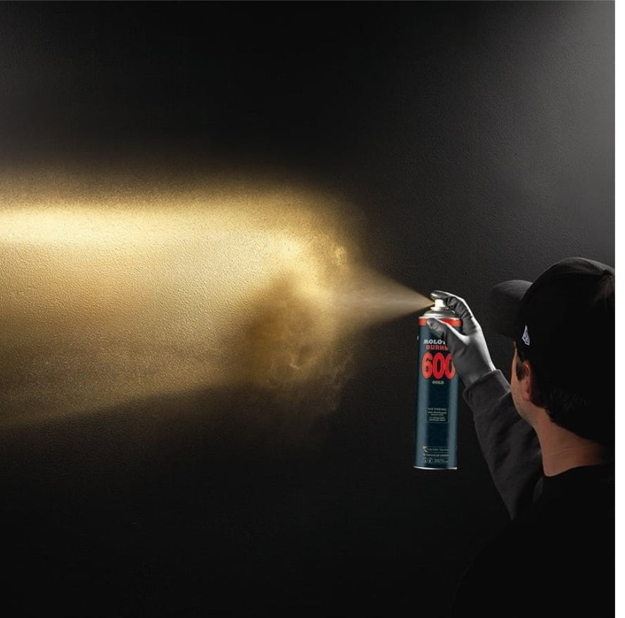 Molotow Burner Gold 600ml - High-Pressure Gold Spray Paint