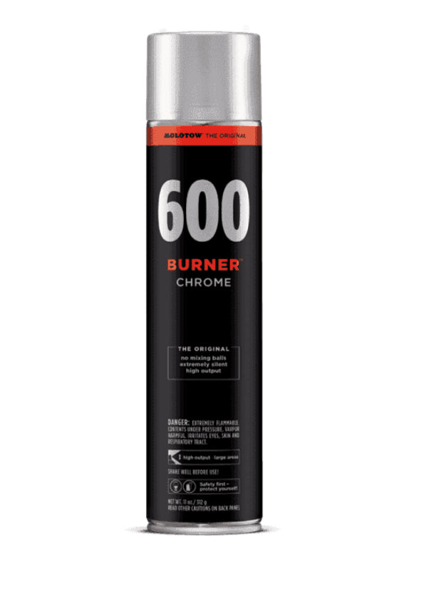 Molotow Burner Chrome 600ml - High-Pressure Chrome Spray Paint