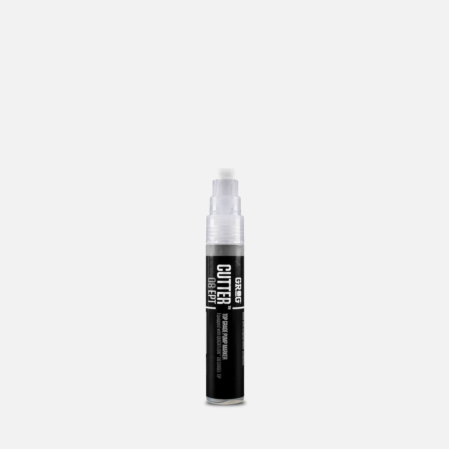 Black Grog empty chisel tip permanent marker pen labelled 'Cutter' on a white background.