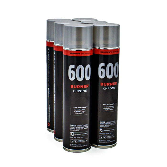 Molotow Burner Chrome 600ml spray paint cans