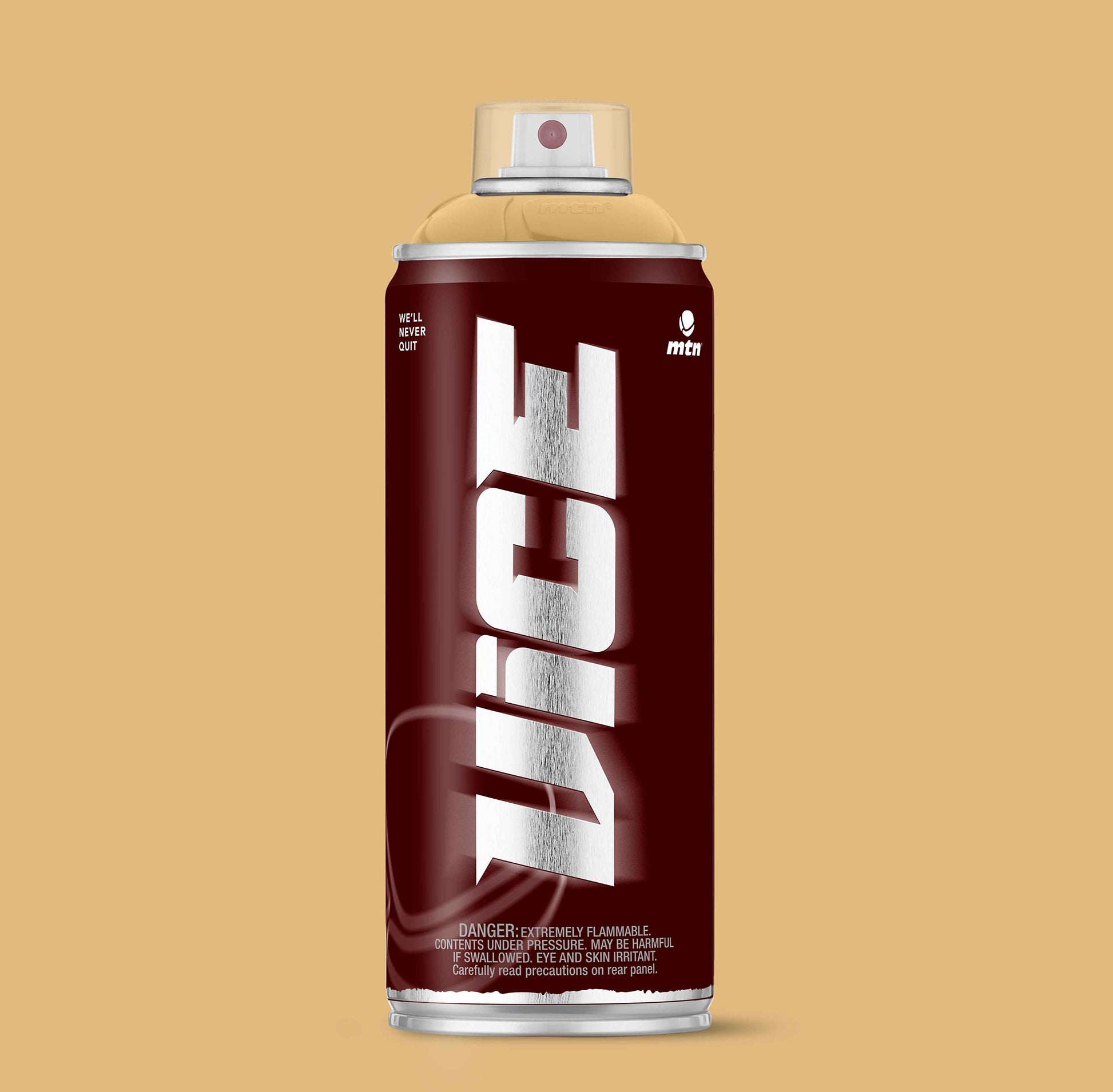 MTN VICE PIGGY Brown spray can – earthy brown graffiti paint on a coloured background
