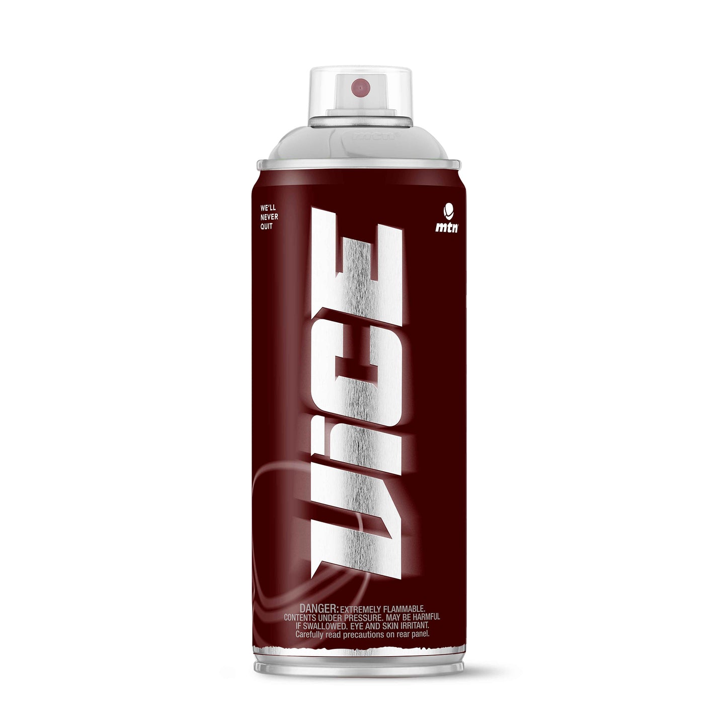 MTN VICE Shredder Grey 400 ml spray paint can – steel-grey graffiti paint with VICE branding on a white background