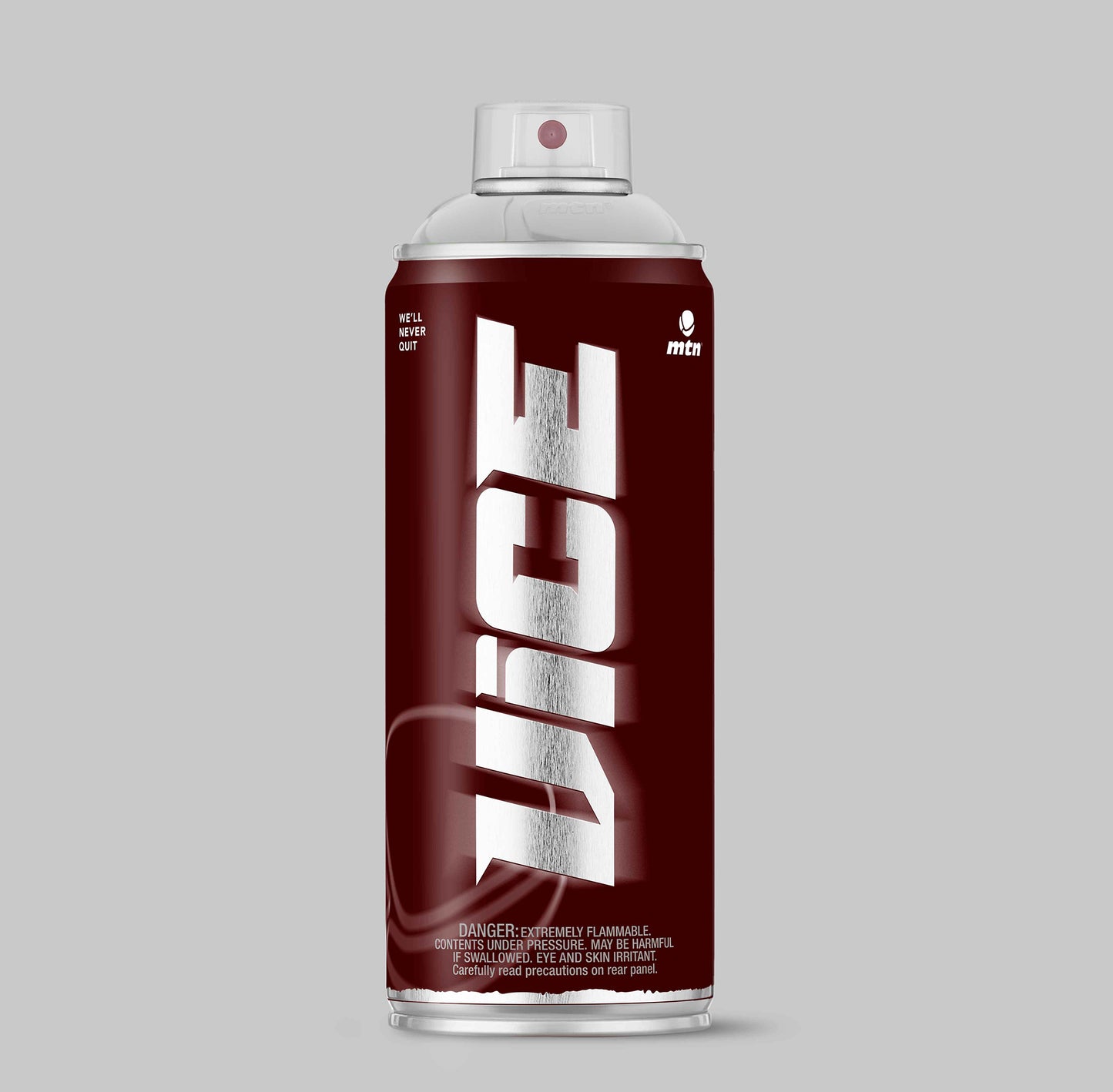 MTN VICE Shredder Grey spray can – steel-grey graffiti paint with VICE branding on a coloured background