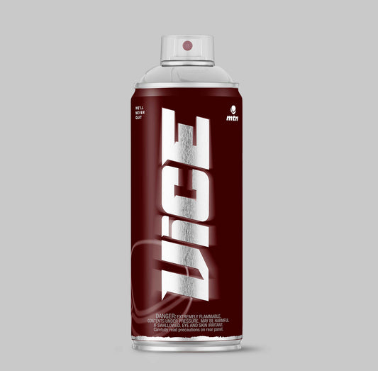 MTN VICE Shredder Grey spray can – steel-grey graffiti paint with VICE branding on a coloured background