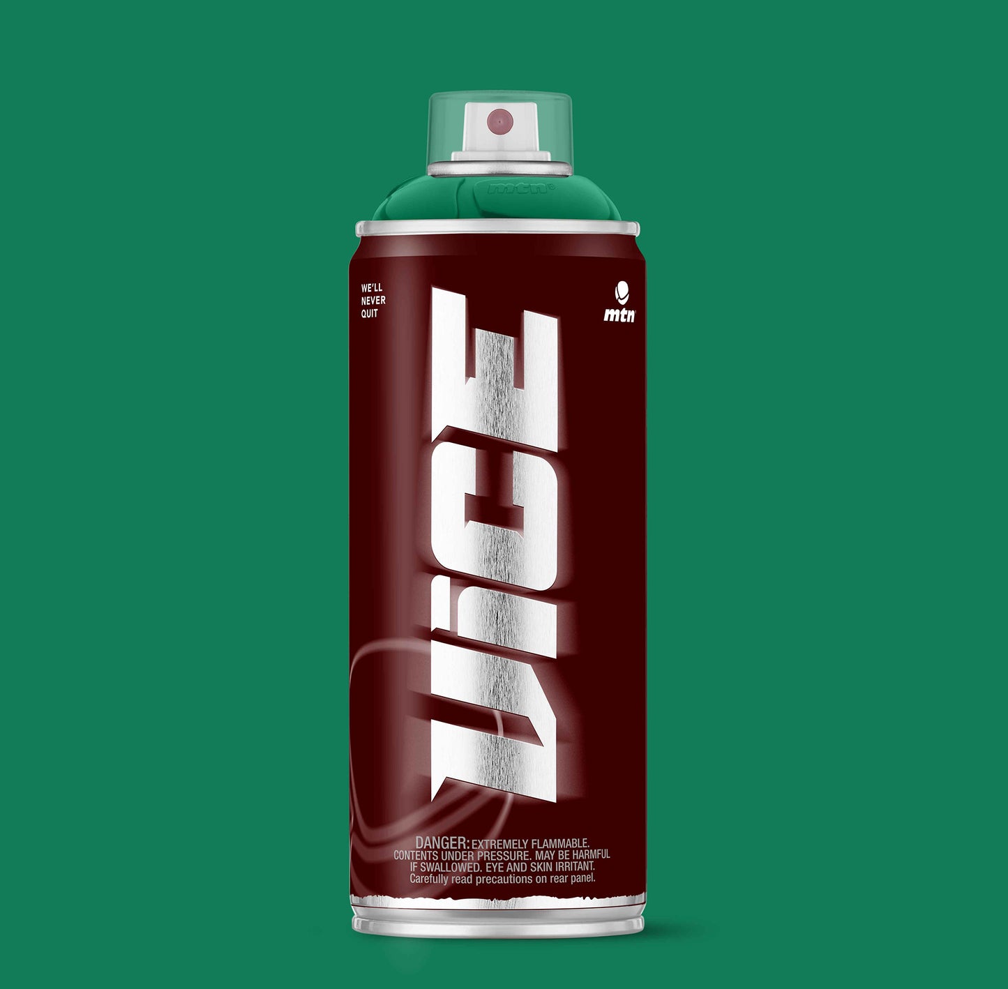MTN VICE Thumb Green spray can – dark green graffiti paint on a coloured background