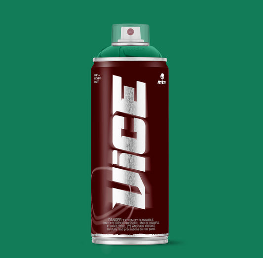 MTN VICE Thumb Green spray can – dark green graffiti paint on a coloured background