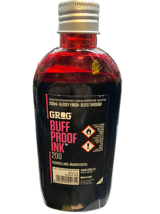Grog Buff Proof Ink 200 – Splatter Red (200ml)