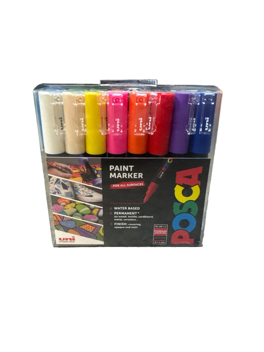 Posca PC-1MR Ultra-Fine Paint Marker Set – 16 Colours