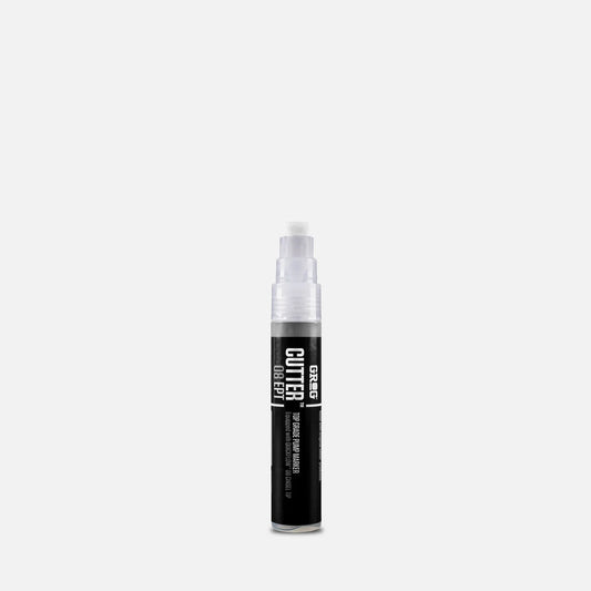 Black Grog empty chisel tip permanent marker pen labelled 'Cutter' on a white background.