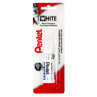 Pentel White Permanent Paint Marker 100W – Bullet Tip Multi-Purpose