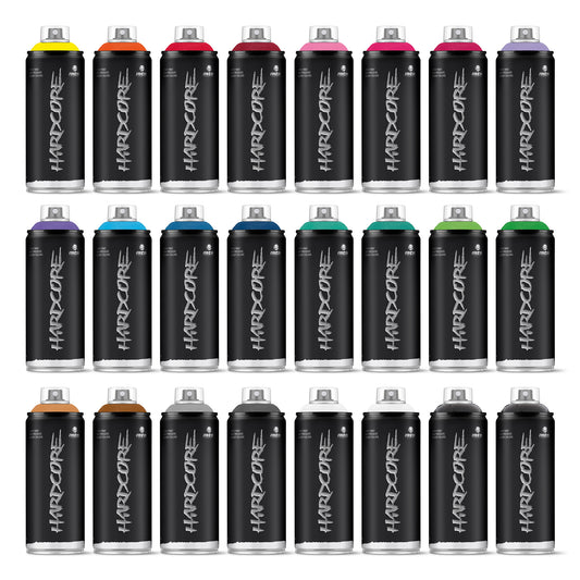 MTN Hardcore 12-Pack Spray Paint (400ml) – Mixed Colours