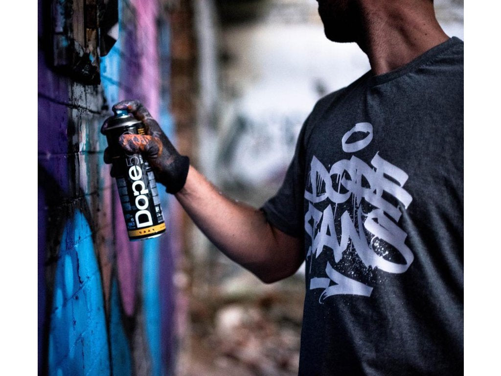Dope Nitro Black 500ml Graffiti Spray Paint 6-Pack – Ultra High Pressure, Matte Black Finish