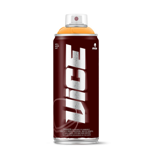 MTN VICE Vest Orange 400 ml spray paint can – warm orange graffiti paint with VICE branding on a white background