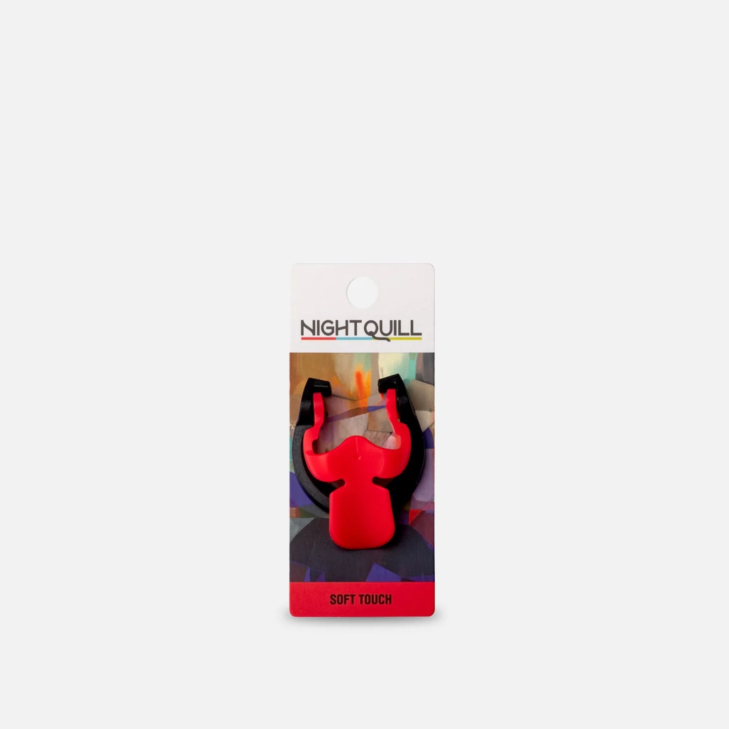 Red and black night light with 'Night Quill' branding on a white background