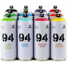 12 pack of MTN 94 graffiti spray paint