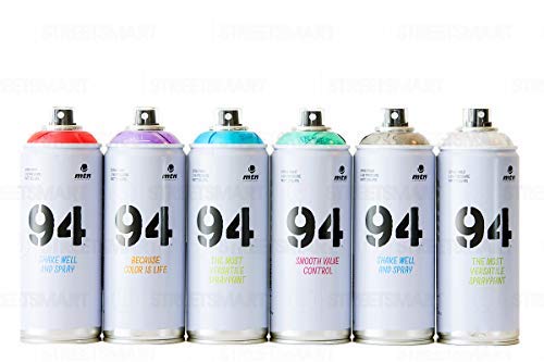 six pack of MTN 94 graffiti spray paint